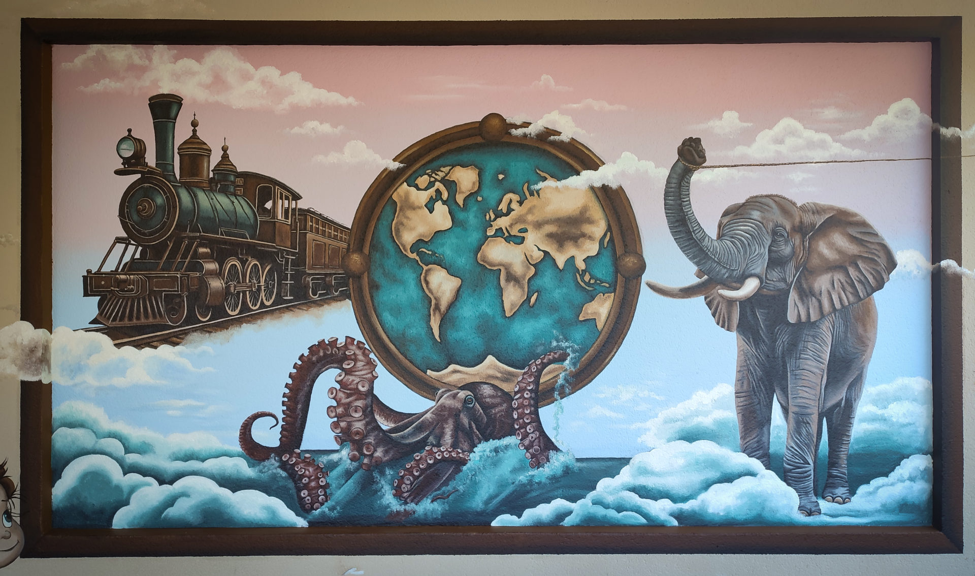 fresque, peinture, pinceau, jules vernes